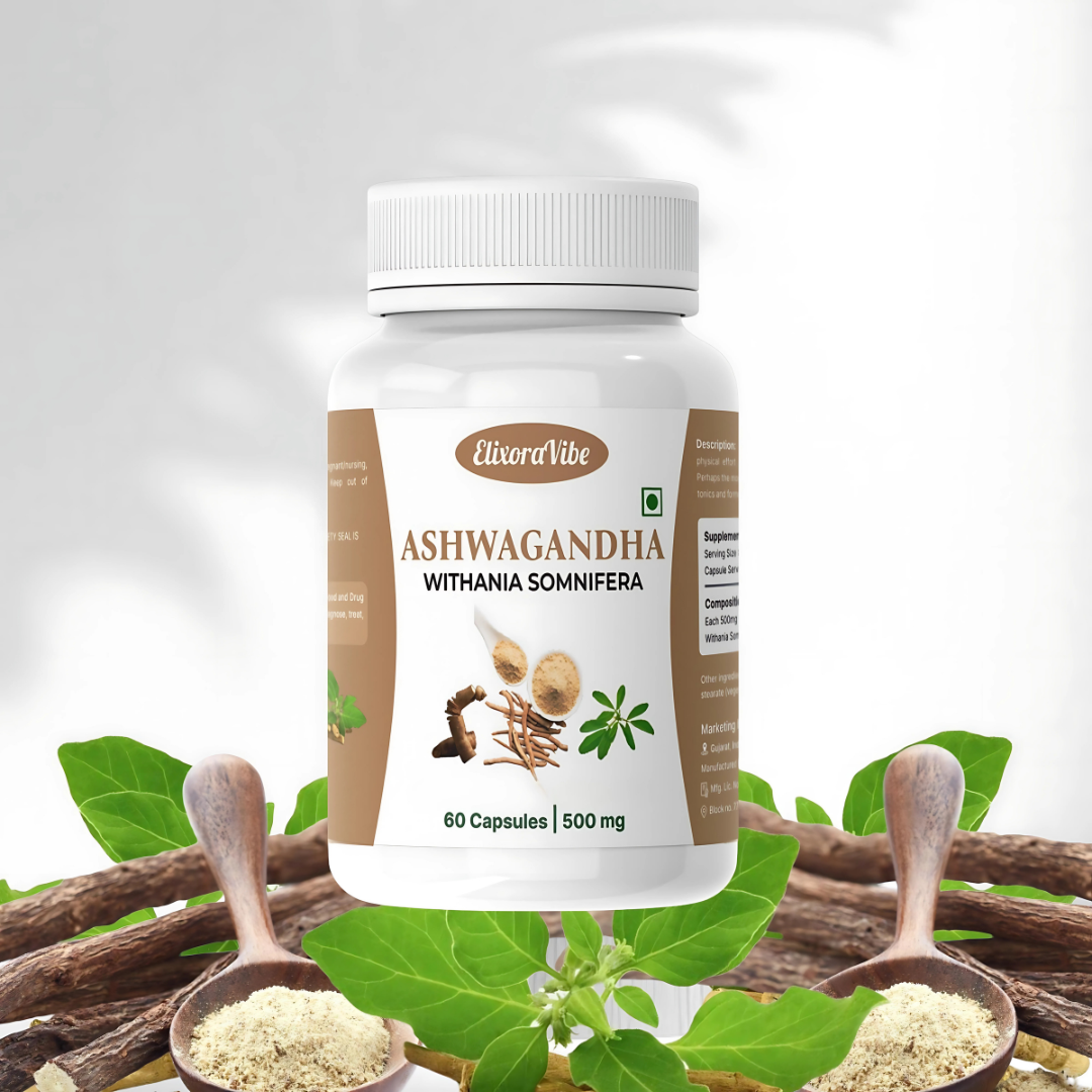 Ashwagandha (Withania Somnifera) 500 mg – Ayurvedic Herbal Capsules