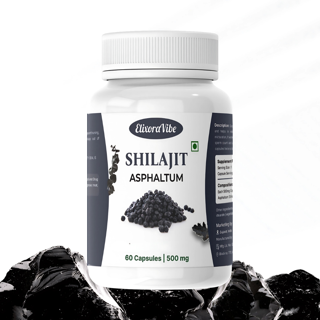 Shilajit (Asphaltum) 500 mg – Ayurvedic Herbal Capsules
