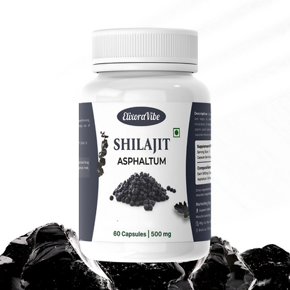 Shilajit (Asphaltum) 500 mg – Ayurvedic Herbal Capsules