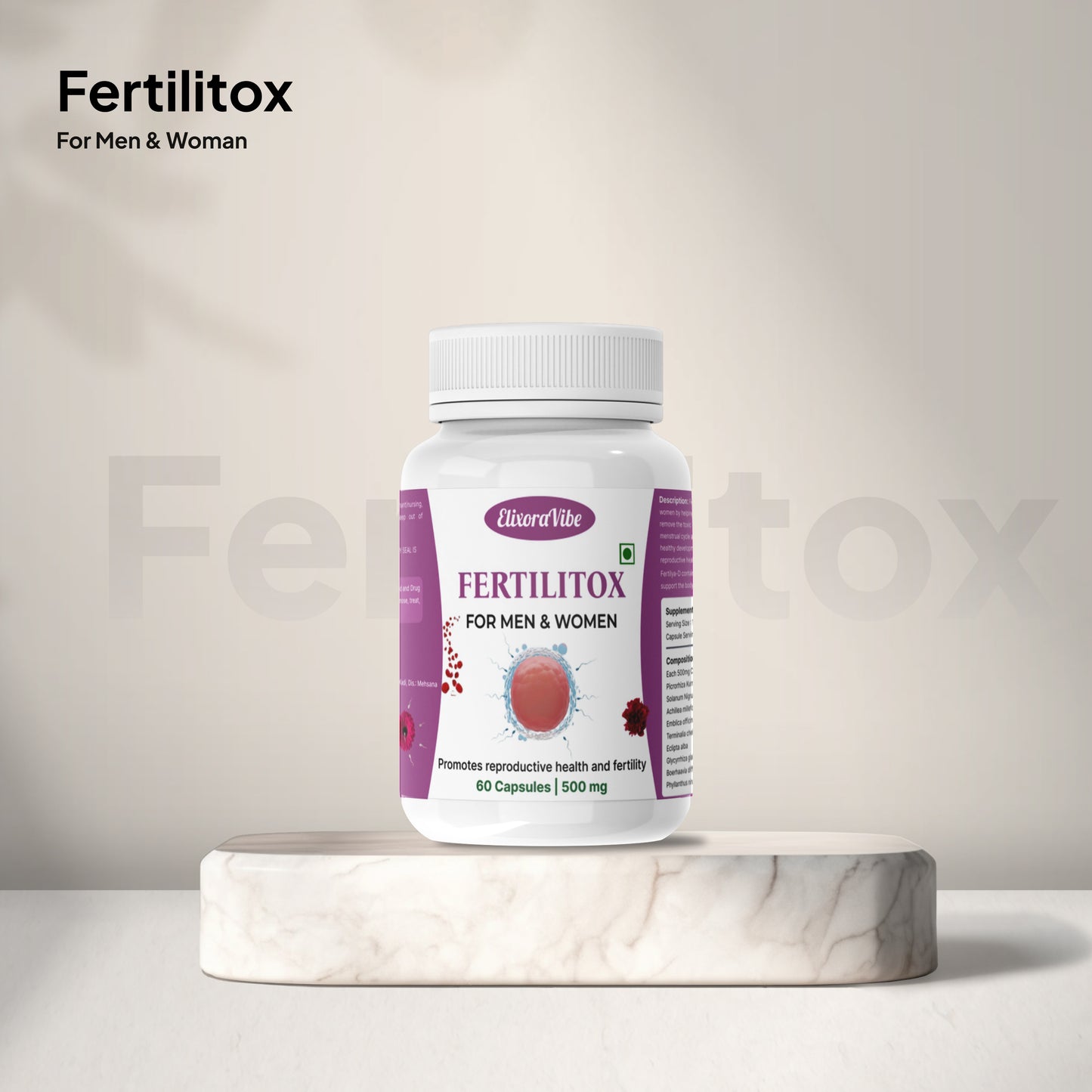 Fertilitocx – Natural Fertility & Reproductive Health Supplement for Men & Women | 60 Capsule