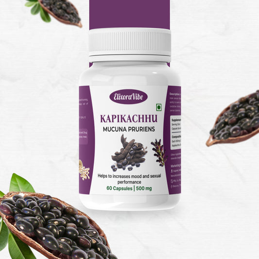 Kapikachhu (Mucuna Pruriens) 500mg – Boosts Vitality, Mood & Reproductive Health | 60 Capsule