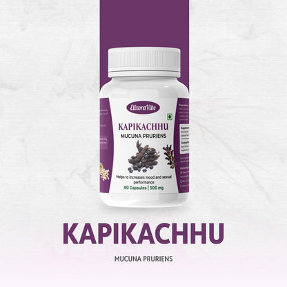 Kapikachhu (Mucuna Pruriens) 500mg – Boosts Vitality, Mood & Reproductive Health | 60 Capsule